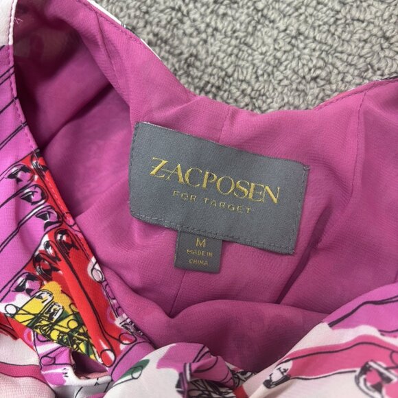 Zac Posen Dress Medium Long Off Shoulder Sweet Heart Neck Keyhole Back Train - Picture 3 of 12